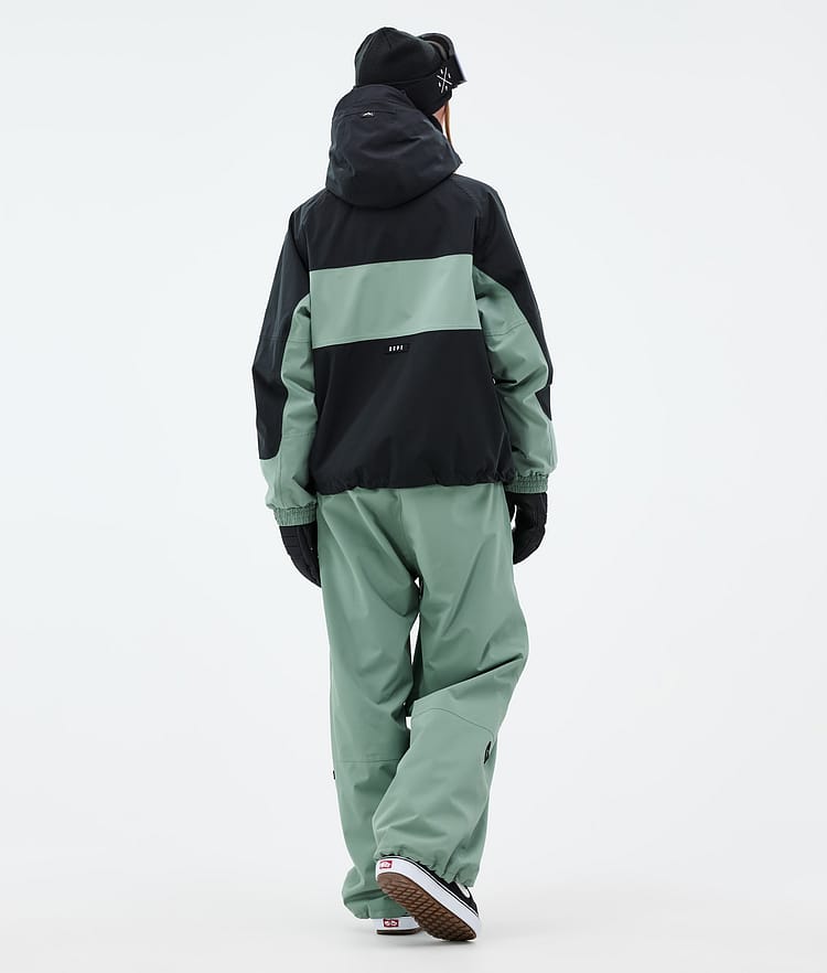 Dope Spartan W Snowboardjacka Dam Stripe Black/Faded Green, Bild 4 av 8