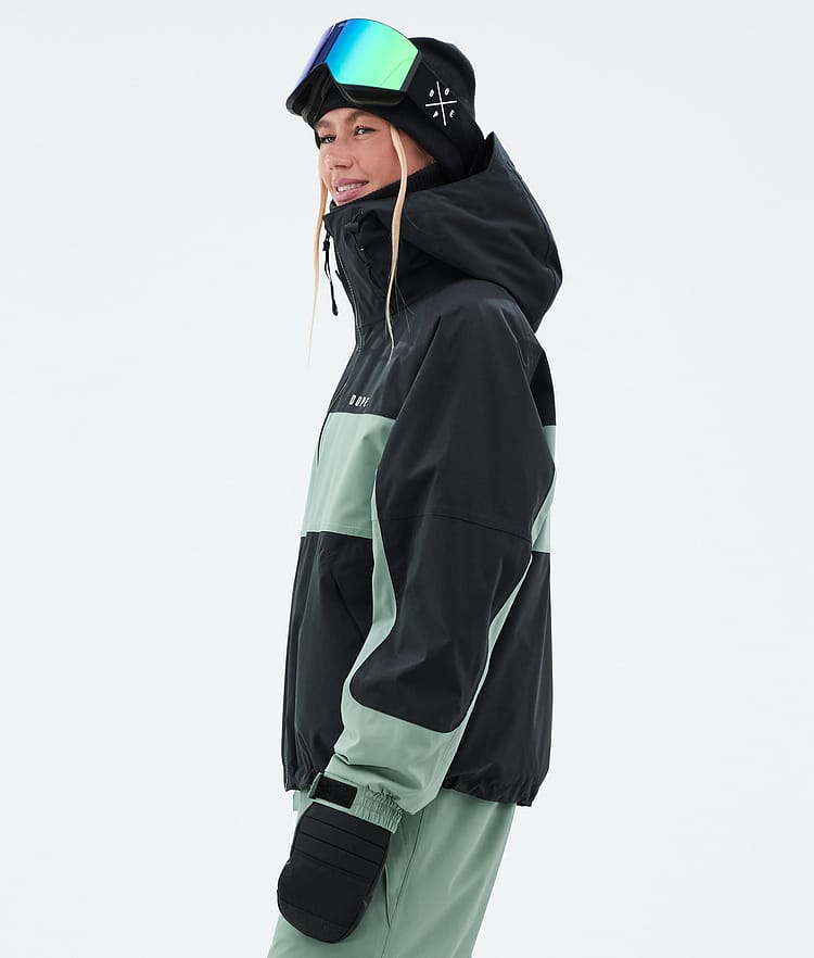 Dope Spartan W Snowboardjacka Dam Stripe Black/Faded Green, Bild 5 av 8