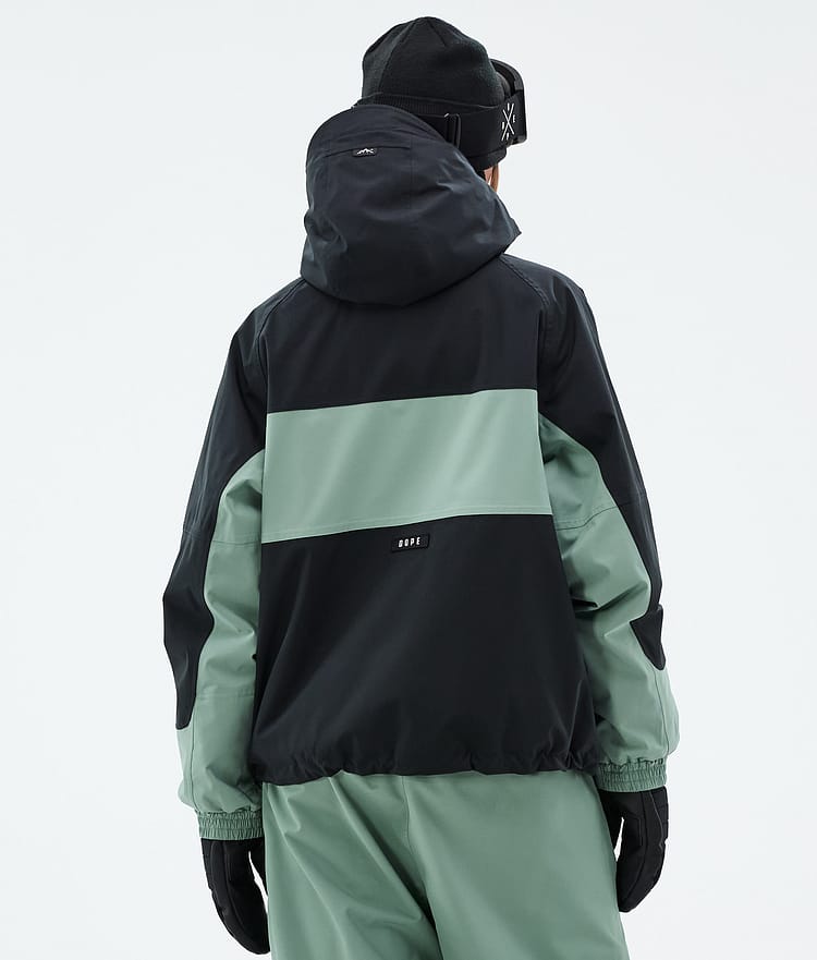 Dope Spartan W Snowboardjacka Dam Stripe Black/Faded Green, Bild 6 av 8