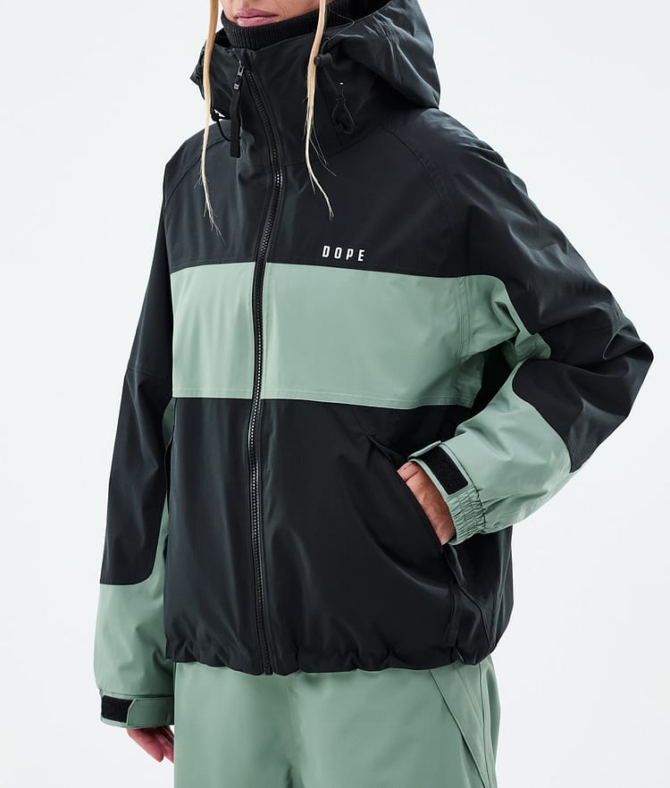 Dope Spartan W Snowboardjacka Dam Stripe Black/Faded Green, Bild 7 av 8