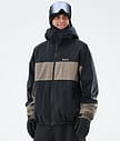 Dope Spartan Snowboardjacka Herr Stripe Black/Walnut