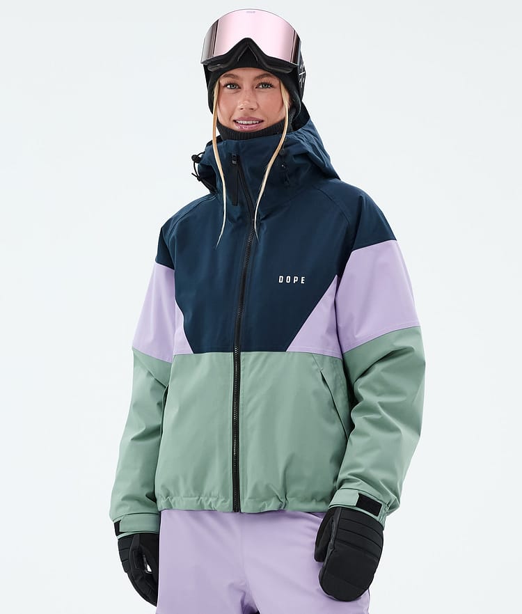 Dope Spartan W Snowboardjacka Dam Sport Dark Blue/Faded Violet/Faded Green, Bild 1 av 8