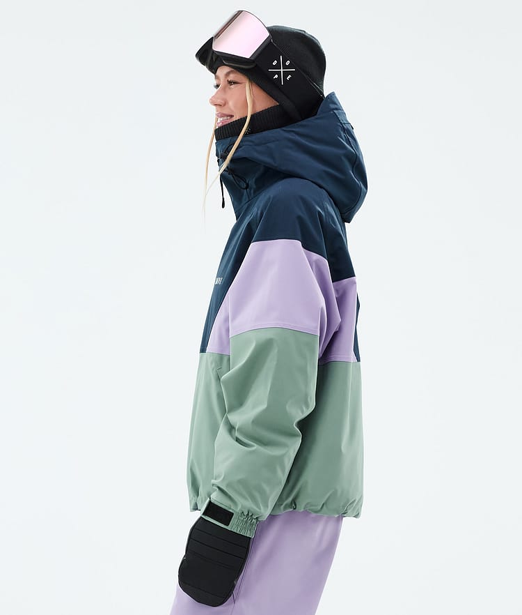 Dope Spartan W Snowboardjacka Dam Sport Dark Blue/Faded Violet/Faded Green, Bild 5 av 8