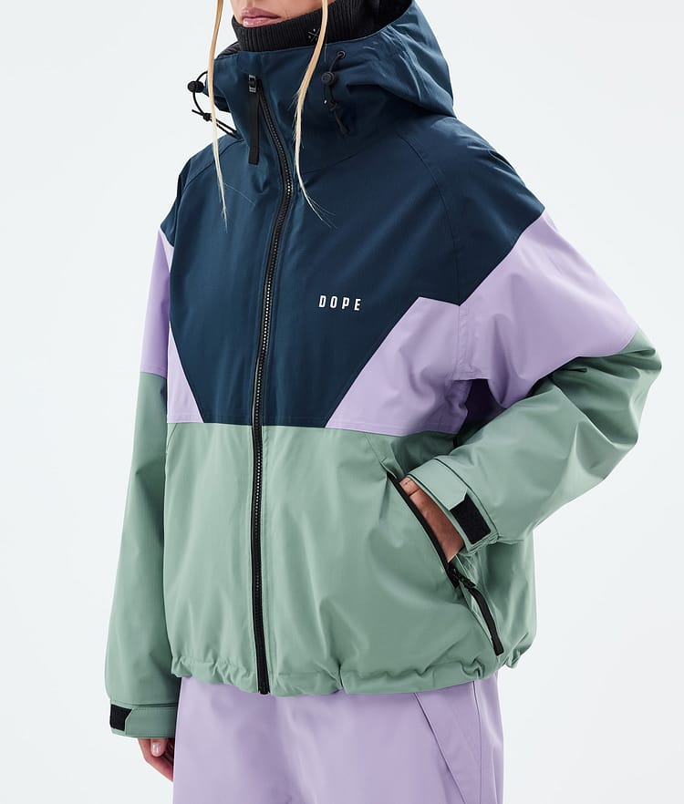 Dope Spartan W Snowboardjacka Dam Sport Dark Blue/Faded Violet/Faded Green, Bild 7 av 8