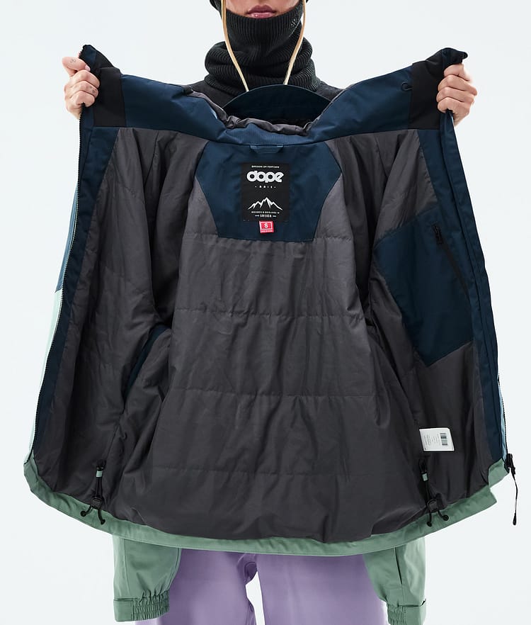 Dope Spartan W Snowboardjacka Dam Sport Dark Blue/Faded Violet/Faded Green, Bild 8 av 8