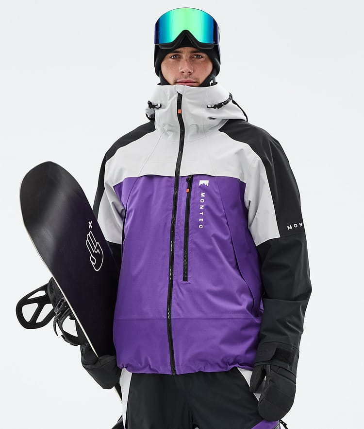 Montec Oracle Snowboardjacka Herr Light Grey/Black/Vivid Purple, Bild 1 av 10