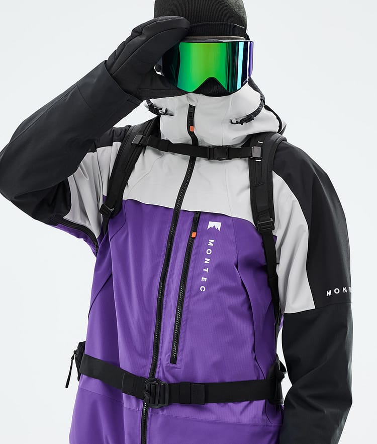 Montec Oracle Snowboardjacka Herr Light Grey/Black/Vivid Purple, Bild 2 av 10