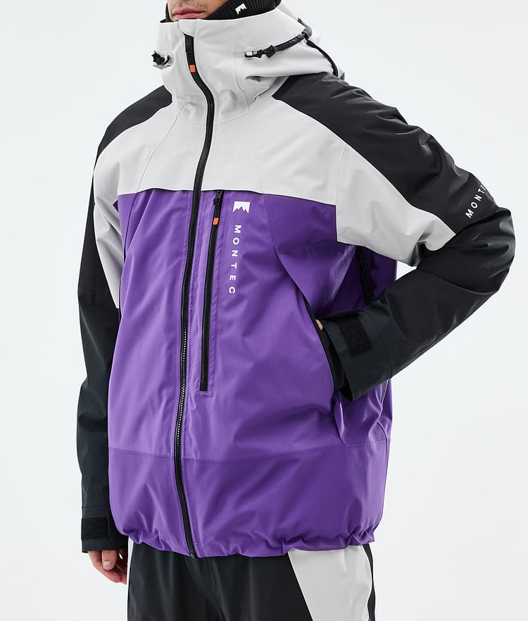 Montec Oracle Snowboardjacka Herr Light Grey/Black/Vivid Purple, Bild 8 av 10