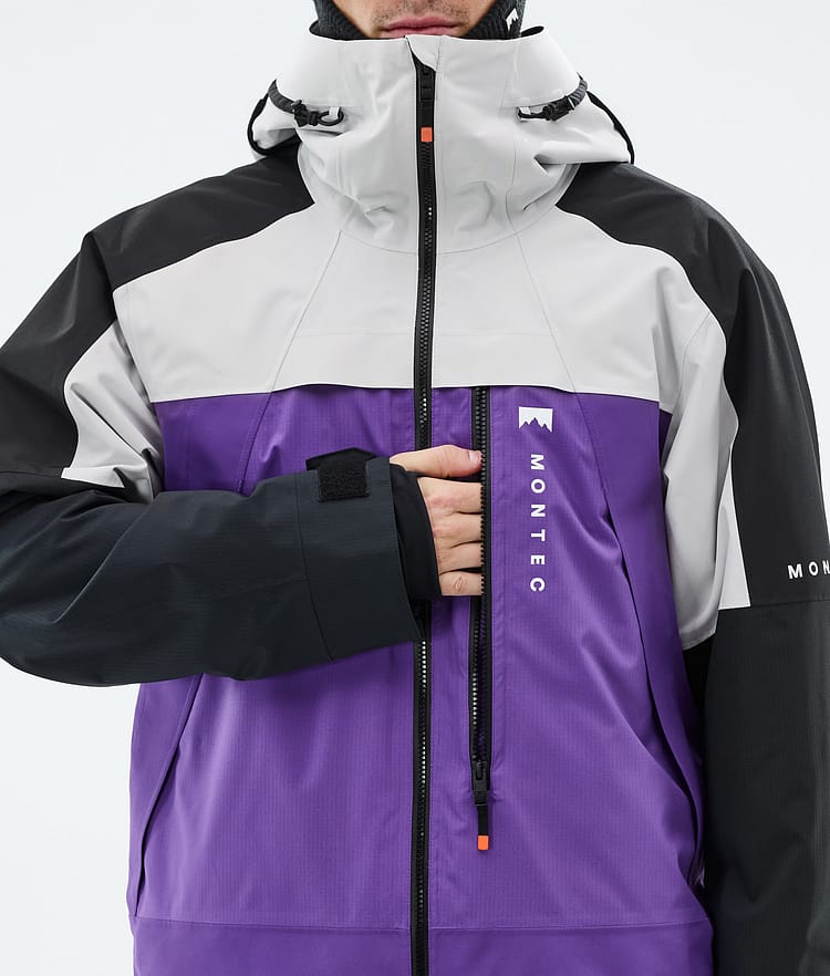 Montec Oracle Snowboardjacka Herr Light Grey/Black/Vivid Purple, Bild 9 av 10