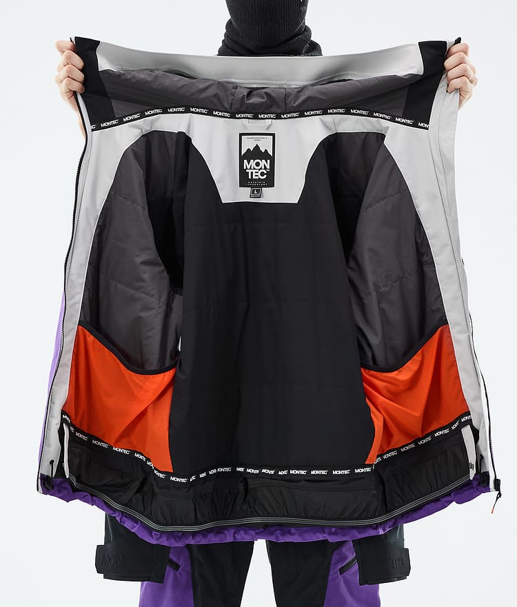 Montec Oracle Snowboardjacka Herr Light Grey/Black/Vivid Purple, Bild 10 av 10