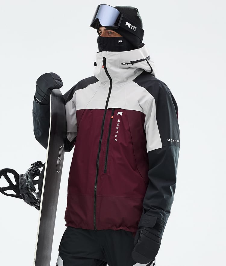 Montec Oracle Snowboardjacka Herr Light Grey/Black/Burgundy, Bild 1 av 10