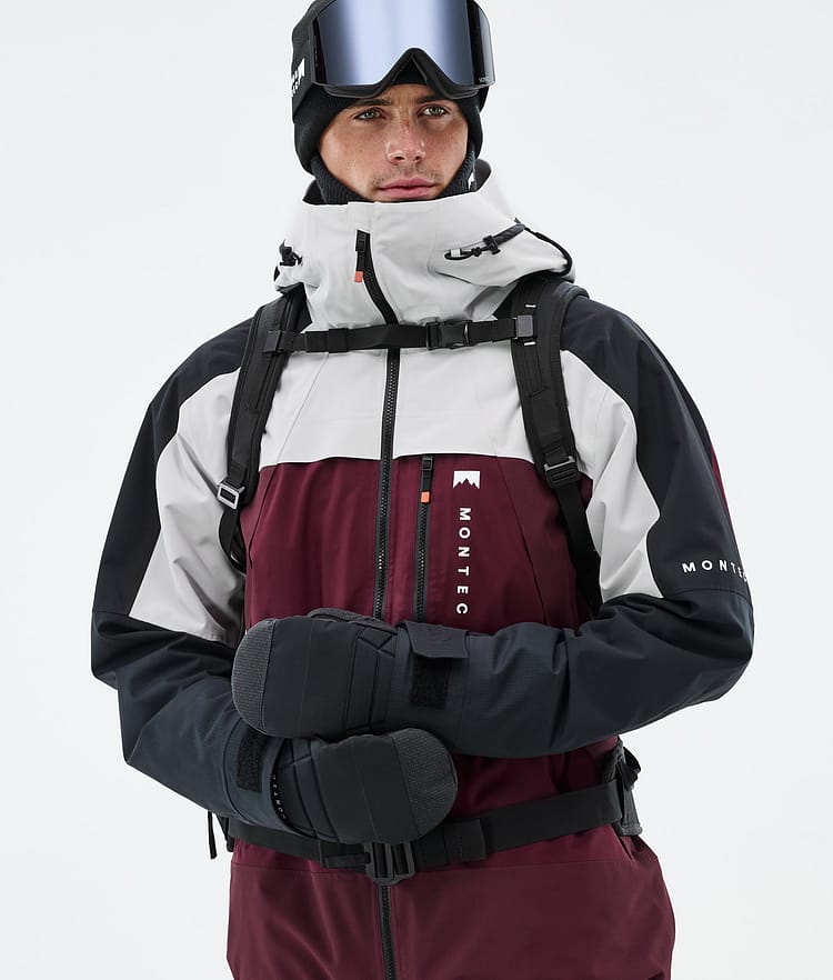 Montec Oracle Skidjacka Herr Light Grey/Black/Burgundy, Bild 2 av 10