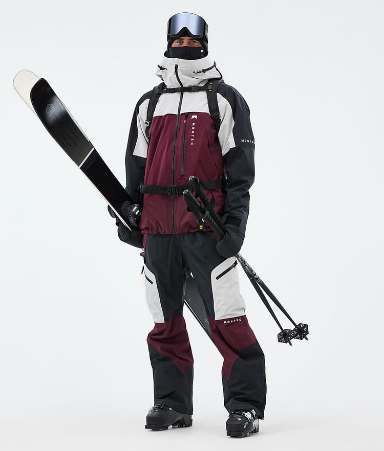 Montec Oracle Skidjacka Herr Light Grey/Black/Burgundy, Bild 3 av 10