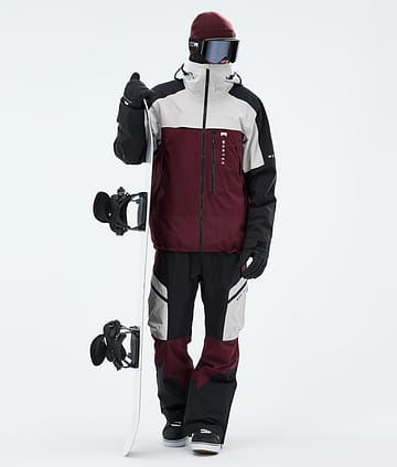 Montec Oracle Snowboardoutfit Light Grey/Black/Burgundy