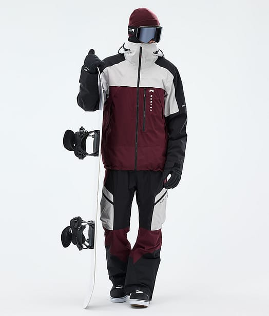 Montec Oracle Snowboardoutfit Light Grey/Black/Burgundy