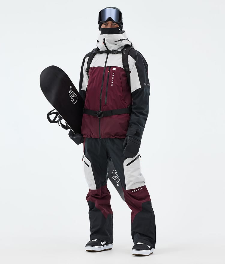 Montec Oracle Snowboardjacka Herr Light Grey/Black/Burgundy, Bild 3 av 10