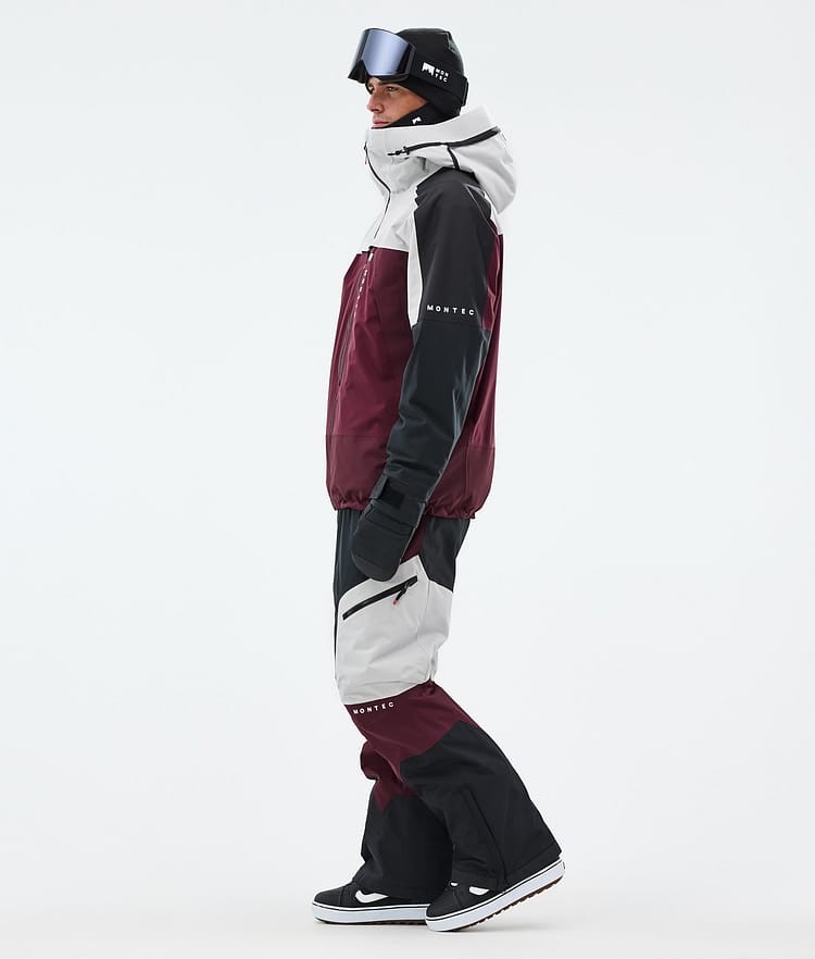 Montec Oracle Snowboardjacka Herr Light Grey/Black/Burgundy, Bild 4 av 10