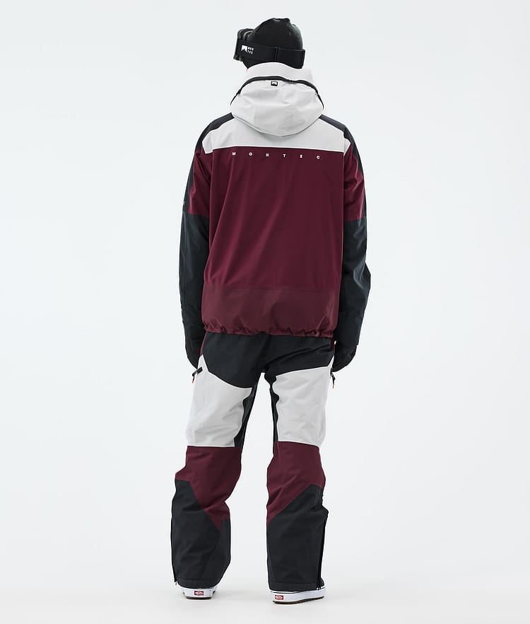 Montec Oracle Snowboardjacka Herr Light Grey/Black/Burgundy, Bild 5 av 10