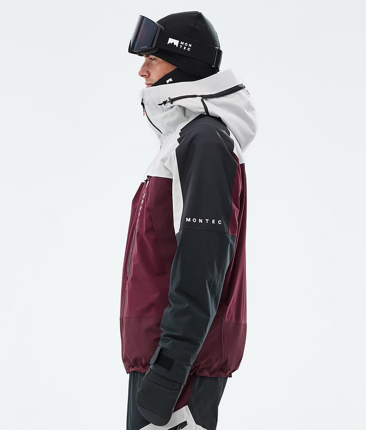 Montec Oracle Snowboardjacka Herr Light Grey/Black/Burgundy, Bild 6 av 10