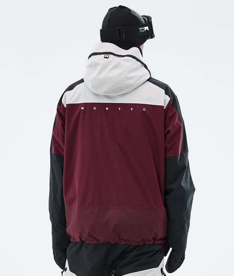 Montec Oracle Snowboardjacka Herr Light Grey/Black/Burgundy, Bild 7 av 10