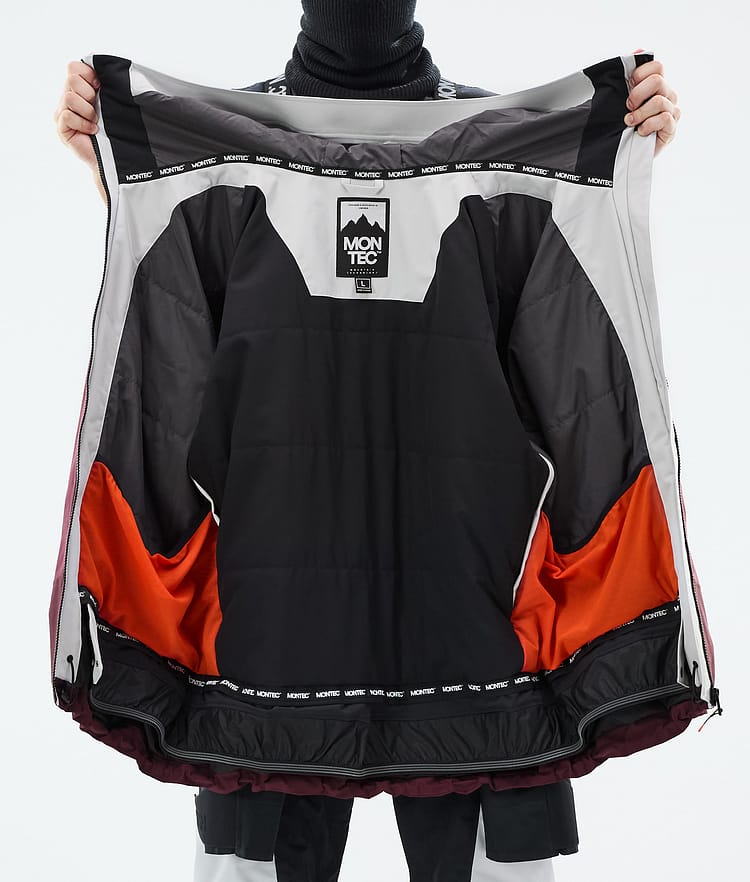 Montec Oracle Snowboardjacka Herr Light Grey/Black/Burgundy, Bild 10 av 10