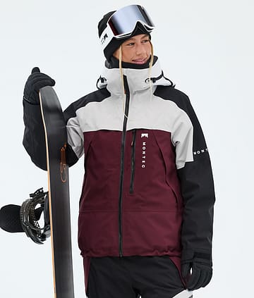 Montec Oracle W Snowboardjacka Light Grey/Black/Burgundy