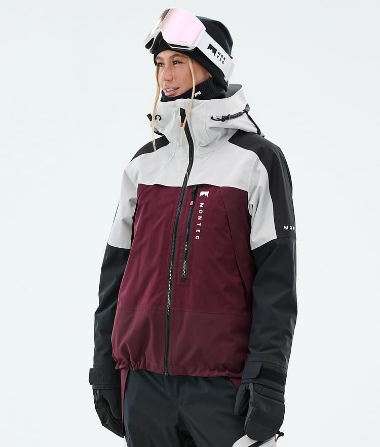 Montec Oracle W Snowboardjacka Dam Light Grey/Black/Burgundy, Bild 1 av 10