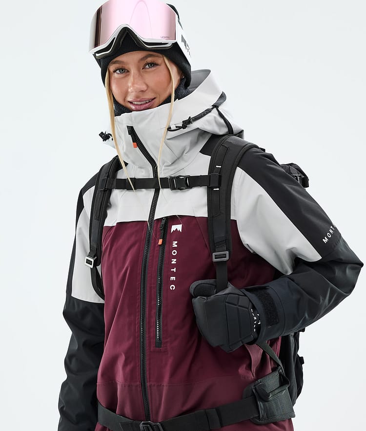 Montec Oracle W Snowboardjacka Dam Light Grey/Black/Burgundy, Bild 2 av 10