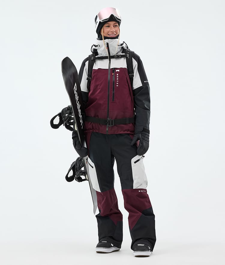 Montec Oracle W Snowboardjacka Dam Light Grey/Black/Burgundy, Bild 3 av 10