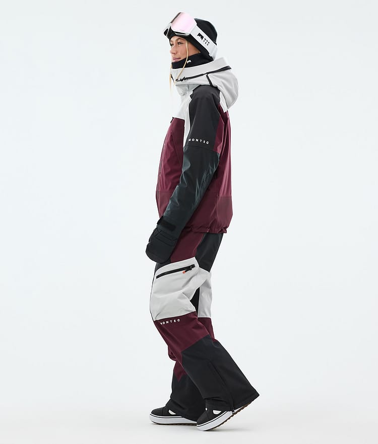 Montec Oracle W Snowboardjacka Dam Light Grey/Black/Burgundy, Bild 4 av 10
