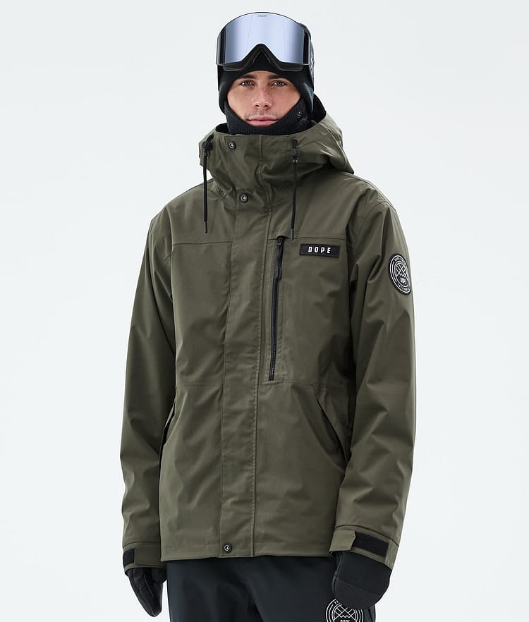 Dope Blizzard Full Zip Snowboardjacka Herr Olive Green, Bild 1 av 9