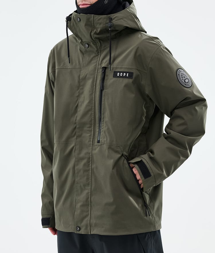 Dope Blizzard Full Zip Snowboardjacka Herr Olive Green, Bild 7 av 9