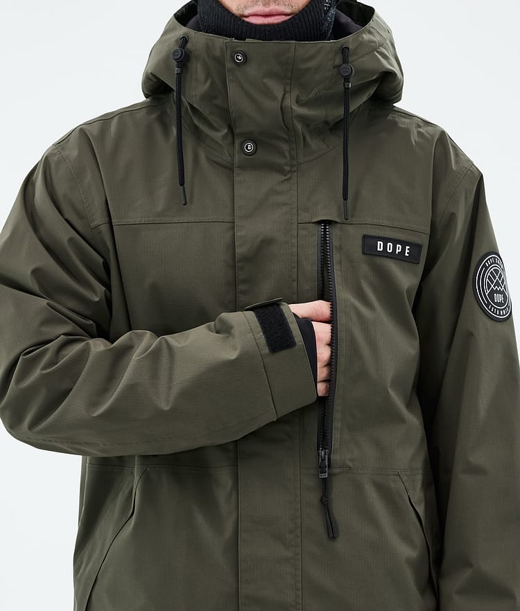 Dope Blizzard Full Zip Snowboardjacka Herr Olive Green, Bild 8 av 9