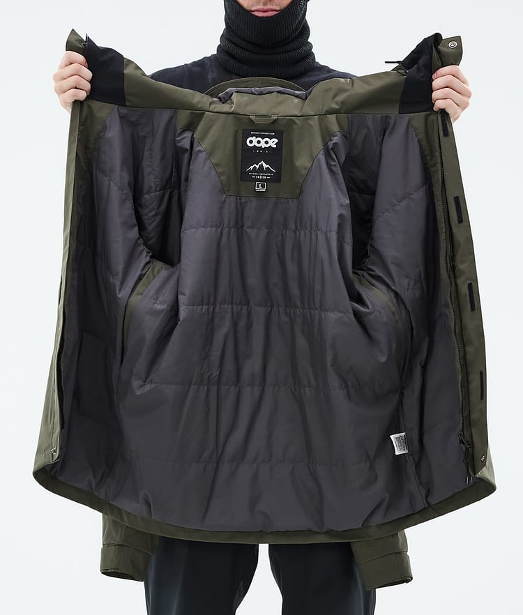 Dope Blizzard Full Zip Snowboardjacka Herr Olive Green, Bild 9 av 9