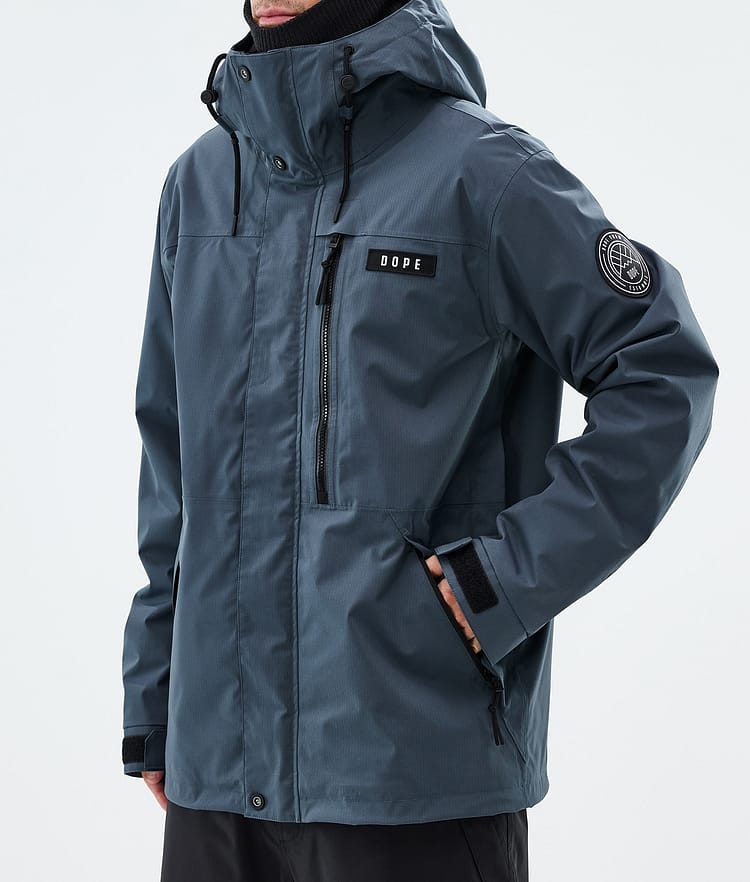 Dope Blizzard Full Zip Snowboardjacka Herr Metal Blue, Image 7 of 9