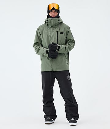 Dope Blizzard Full Zip Snowboardoutfit Moss Green/Black
