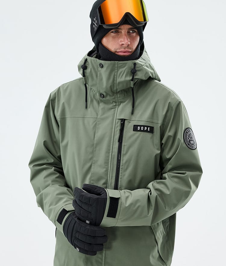 Dope Blizzard Full Zip Skidjacka Herr Moss Green, Image 4 of 9