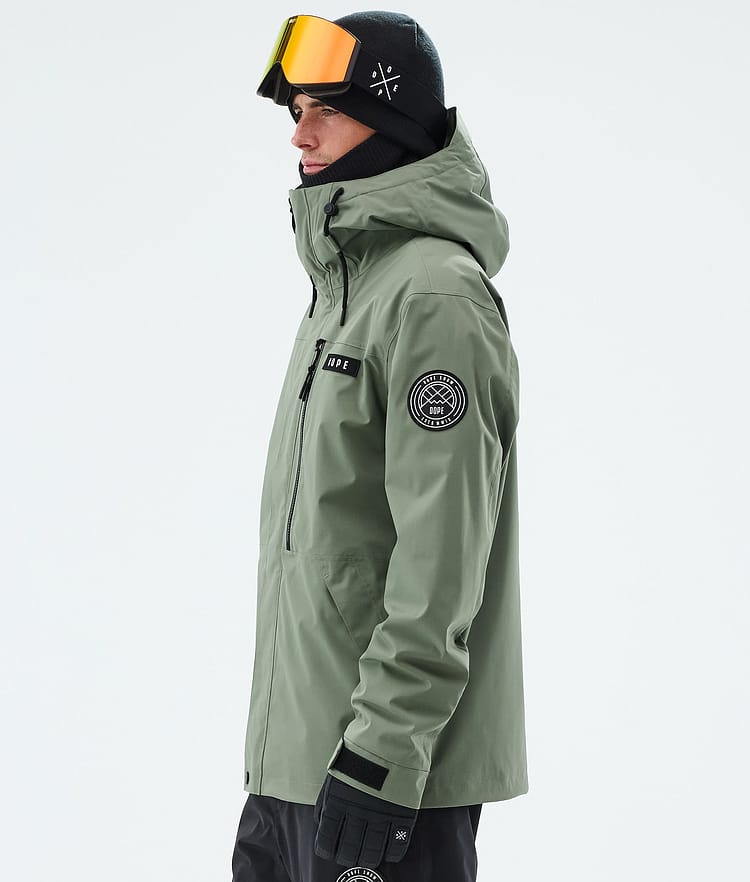 Dope Blizzard Full Zip Snowboardjacka Herr Moss Green, Image 5 of 9