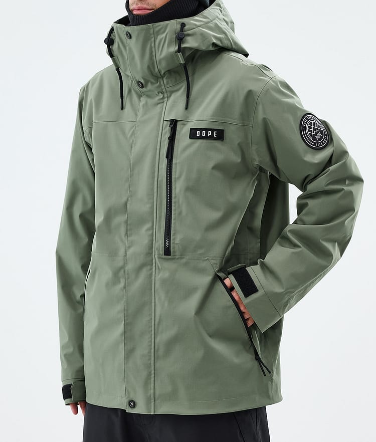 Dope Blizzard Full Zip Skidjacka Herr Moss Green, Image 7 of 9