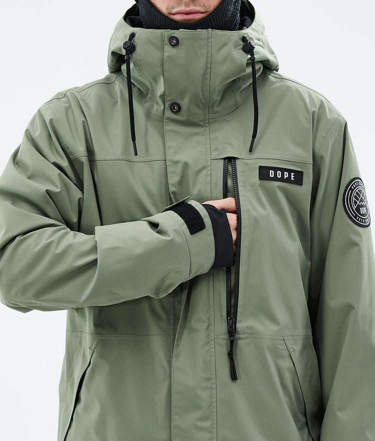 Dope Blizzard Full Zip Snowboardjacka Herr Moss Green, Bild 8 av 9