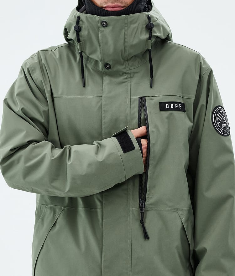 Dope Blizzard Full Zip Skidjacka Herr Moss Green, Image 8 of 9
