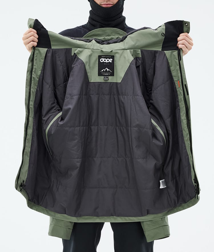 Dope Blizzard Full Zip Snowboardjacka Herr Moss Green, Bild 9 av 9