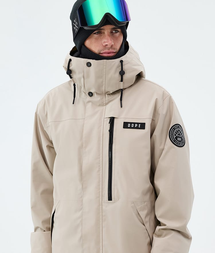 Dope Blizzard Full Zip Snowboardjacka Herr Sand, Image 4 of 9