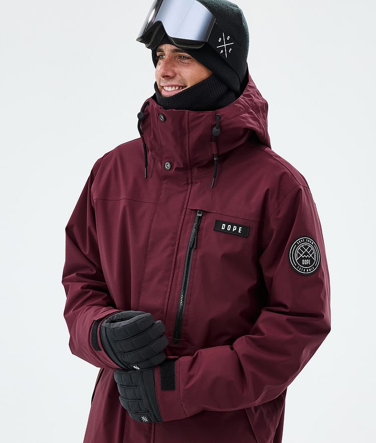 Dope Blizzard Full Zip Snowboardjacka Herr Burgundy, Image 4 of 9