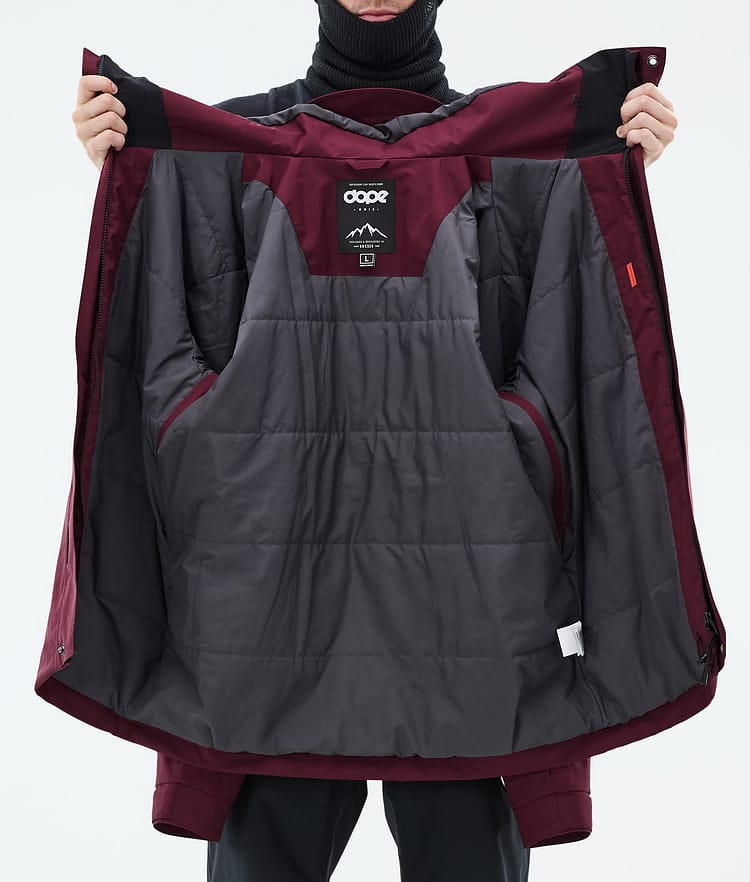 Dope Blizzard Full Zip Snowboardjacka Herr Burgundy, Bild 10 av 10