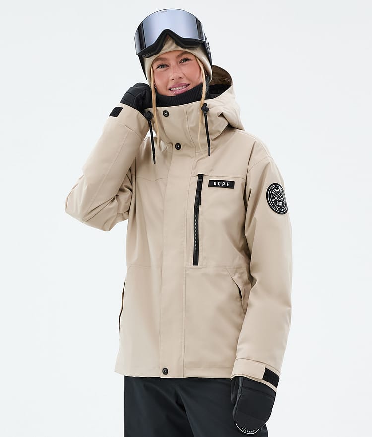 Dope Blizzard W Full Zip Snowboardjacka Dam Sand, Bild 1 av 9