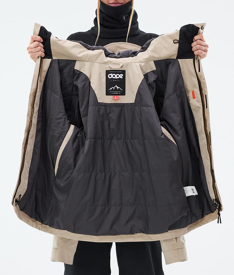 Dope Blizzard W Full Zip Snowboardjacka Dam Sand, Bild 9 av 9