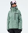 Dope Blizzard W Full Zip Snowboardjacka Dam Faded Green
