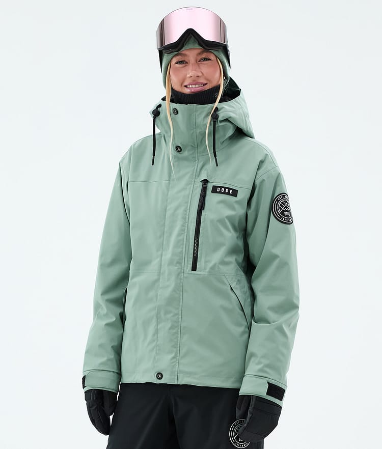 Dope Blizzard W Full Zip Skidjacka Dam Faded Green, Bild 1 av 9