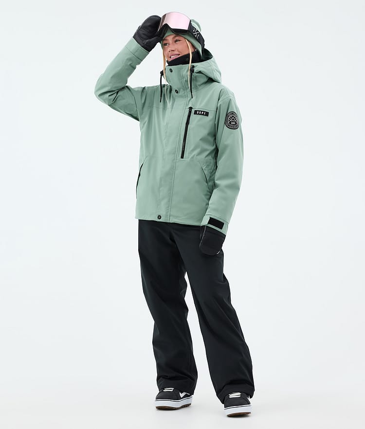 Dope Blizzard W Full Zip Snowboardjacka Dam Faded Green, Bild 2 av 9